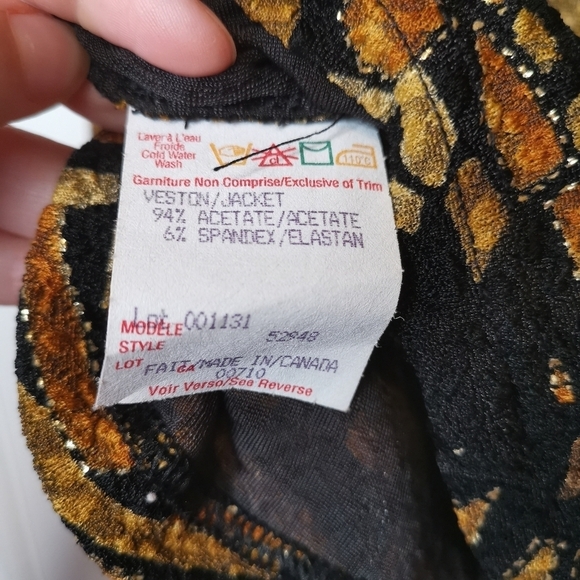 Vintage Joseph Ribkoff  Pattern Zipper Jacket - Picture 8 of 8